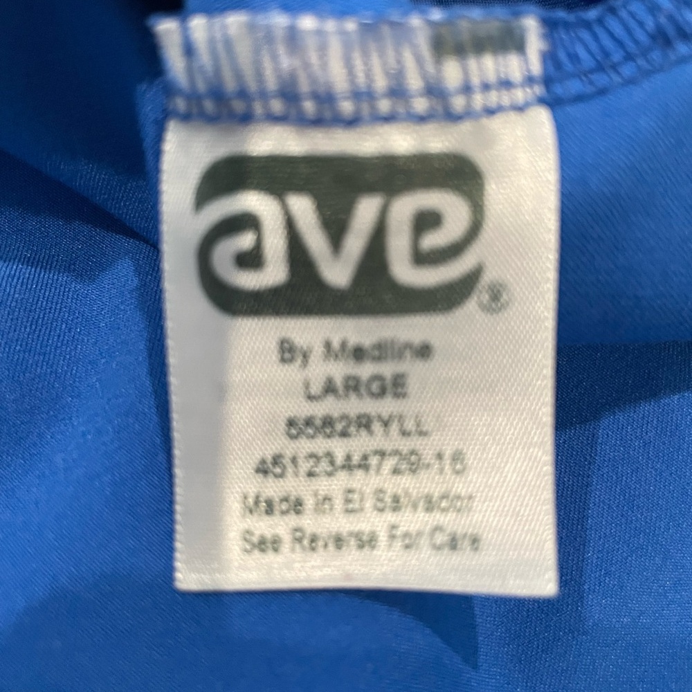 AVE by Medline Royal Blue V-Neck Wonen’s Scrub Top, Sz. L - Picture 5 of 6